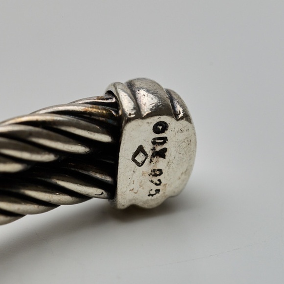 David Yurman X Collection Diamond Cable Station Bracelet, Sterling Silver - Picture 13 of 14